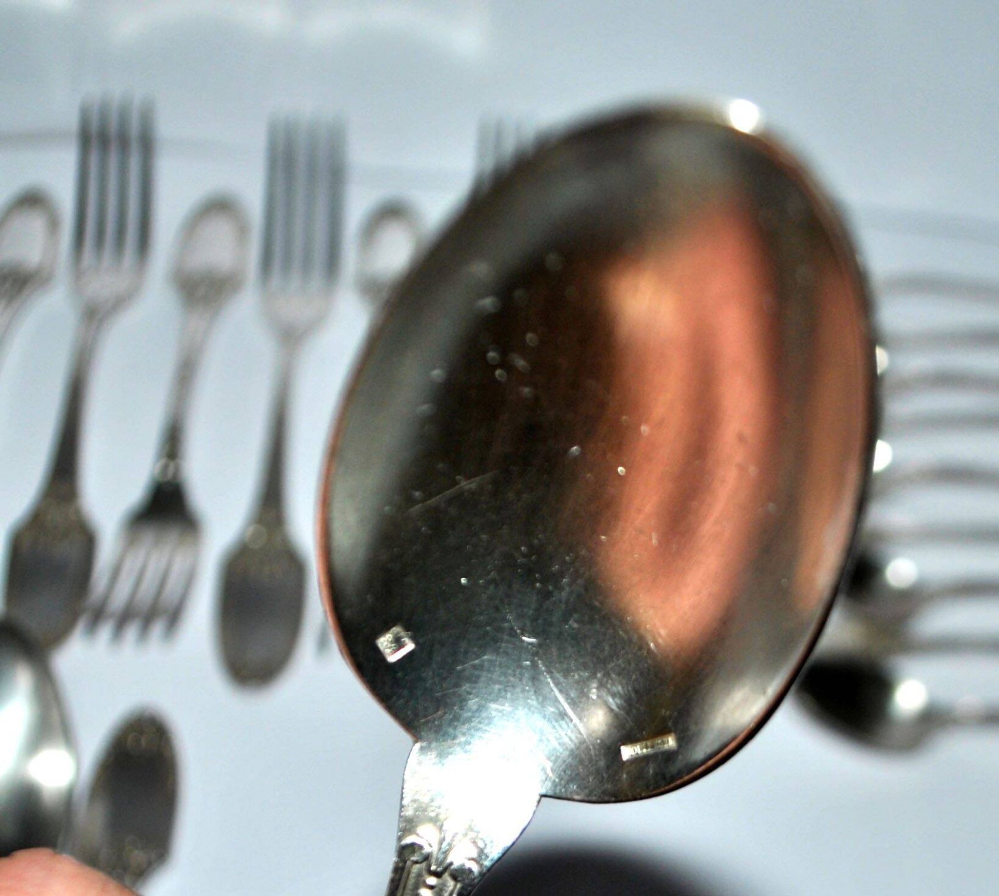 Boulenger household items 34 place settings Empire Marie-Louise 12 soup spoons 9 forks 11 dessert spoons