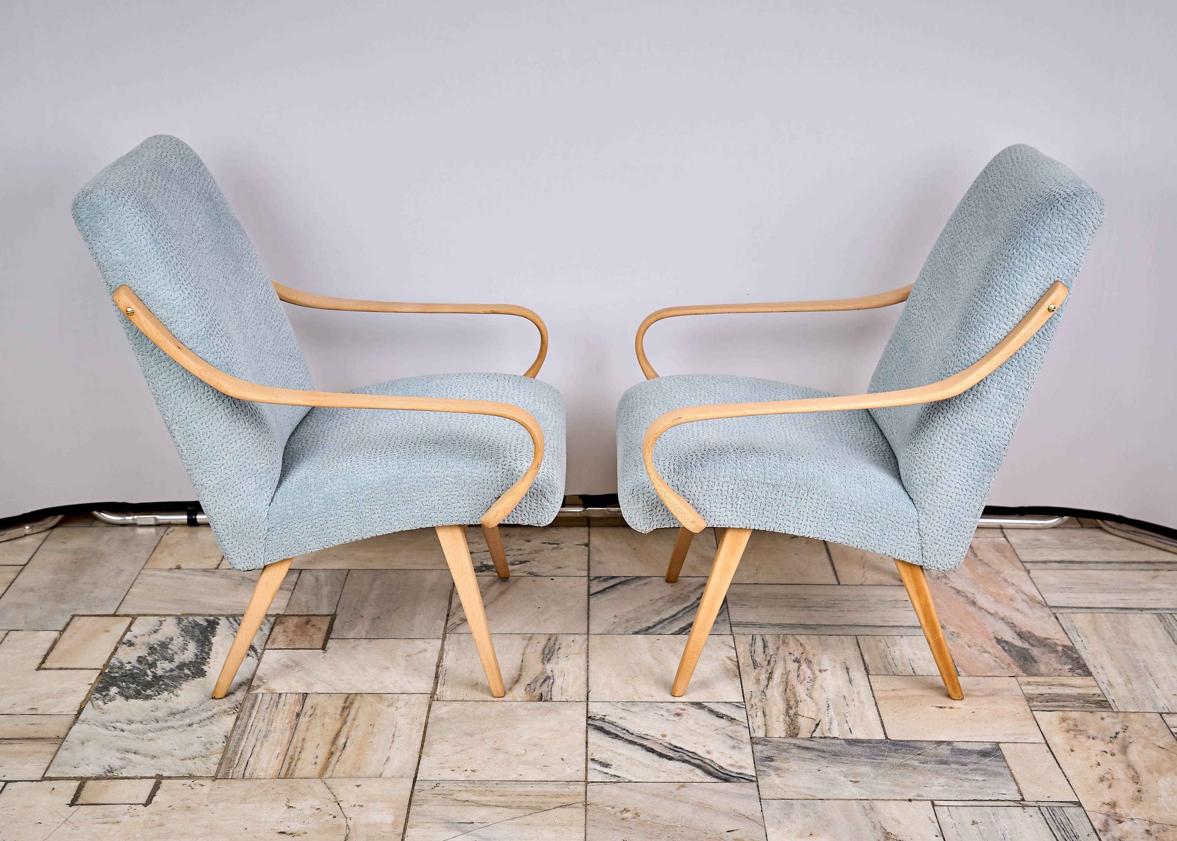 Pair of TON armchairs designed by Jaroslav Smidek, Czechoslovakia, 1960s