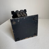 Vintage Brutalist Heavy Sculpture Wrought Iron Candle Holder