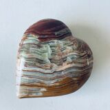 Heart candle holder in onyx