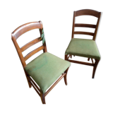Paire de chaises en bois