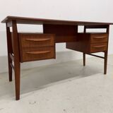 Gunnar Nielsen Teak Desk for Tibergaard, 1960s.