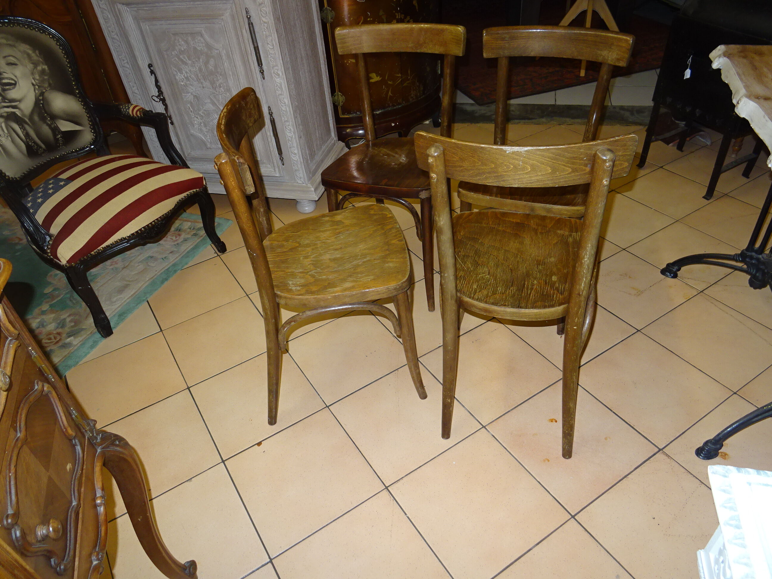 4 bistro chairs