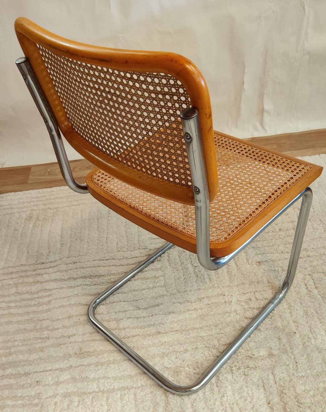 Chaise Cesca B32 de Marcel Breuer estampillée, Italie