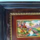 antique painting signed R. Bétourné wooden stucco frame