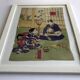 The Fisherman & Tea Ceremony. Duo of Japanese prints on rice paper.