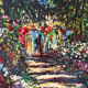 Oil on canvas "Garden in Bloom", signed
