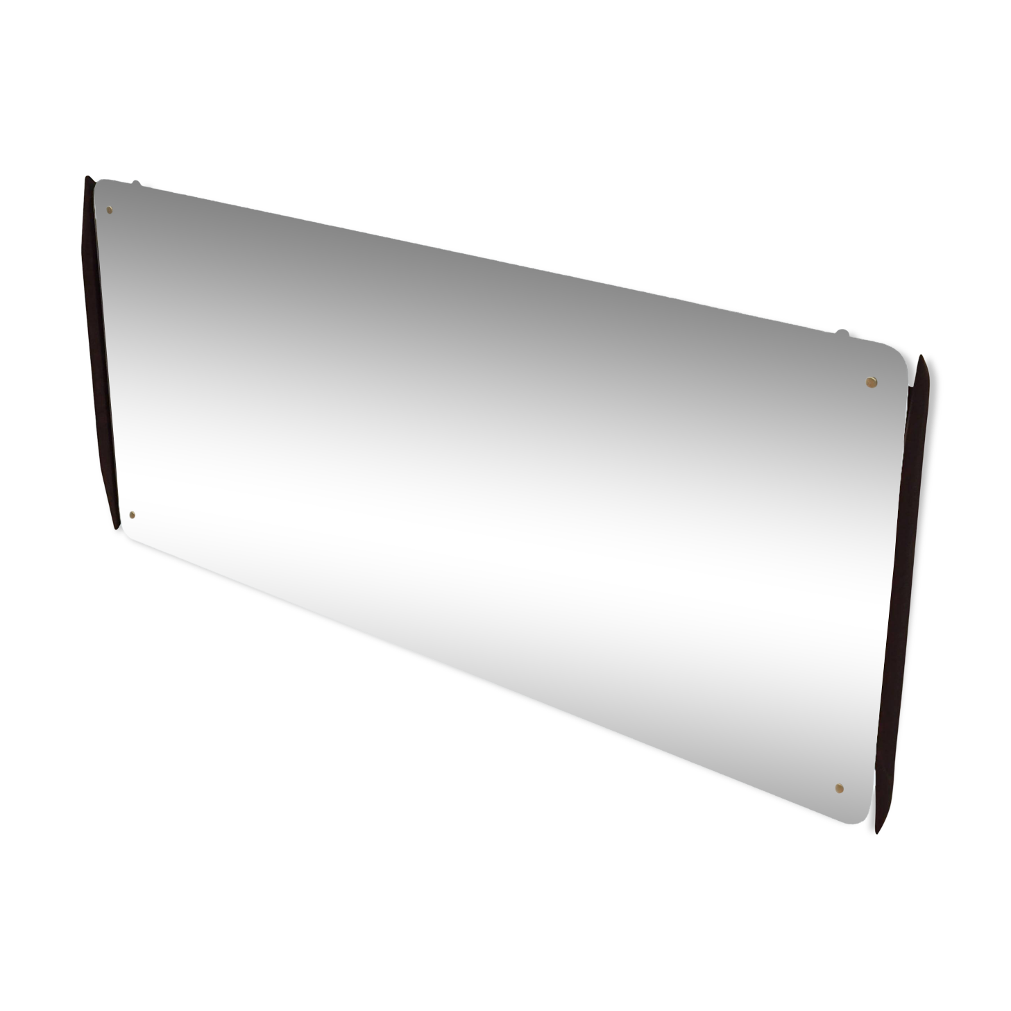 Mirror in mahogany frame, Italian design, 1970s, production: Italy