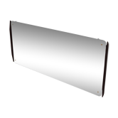 Miroir avec cadre en acajou, design italien, années 1970, production : Italie