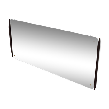 Mirror in mahogany frame, Italian design, 1970s, production: Italy