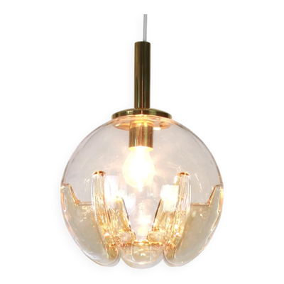 Suspension boule Murano par Doria, Allemagne, années 1970