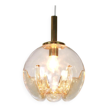 Suspension boule Murano par Doria, Allemagne, années 1970