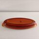 Enamelled cast iron baking dish of the Le Creuset type.