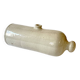 Old horizontal glazed stoneware hot water bottle, late 19th century.