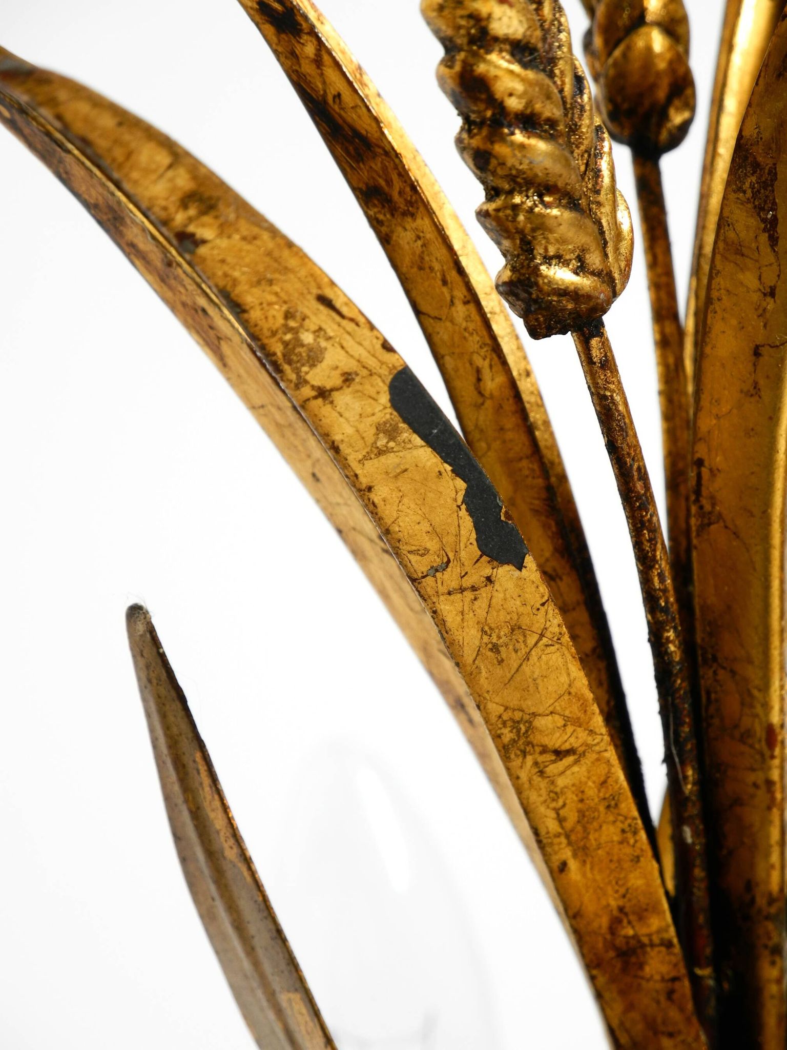 Original 1970s floral table lamp by Hans Kögl in the shape of a wheat sheaf
