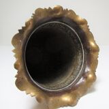 Vase pique fleurs laiton massif vintage