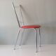 Ensemble de 4 chaises de salle à manger ou de cuisine happy orange, Allemagne 1960