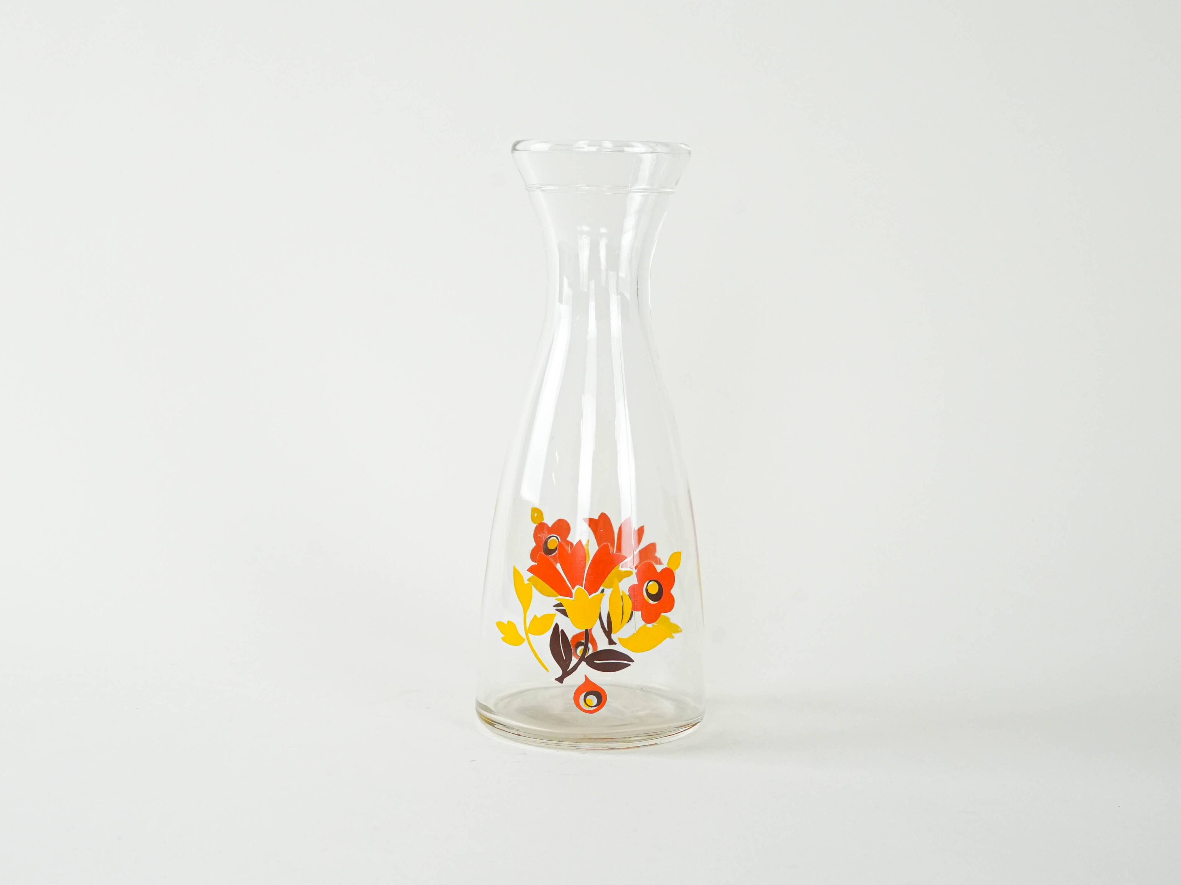 Glass carafe, Italian design, 1970s, production: Italy