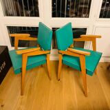 Fauteuil Vert Compas 70s