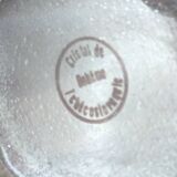 Antique Bohemian crystal and silver-plated metal sugar bowl, 15cm high