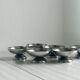 6 stainless steel dessert cups.