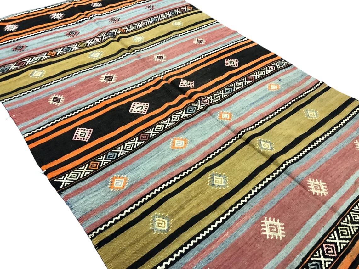 Oushak Vintage Wool Kilim Runner