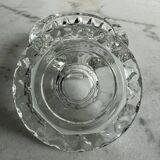 Set of 2 molded glass candle holders Made in France