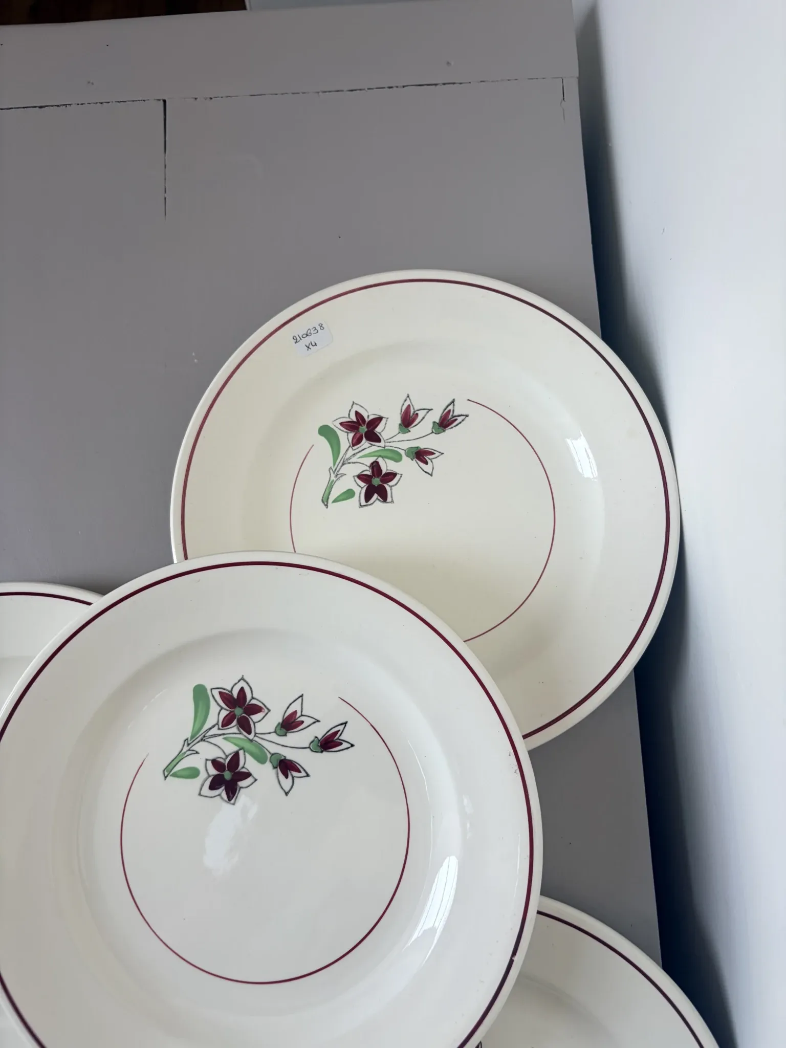 4 vintage flat plates from the Salins factory 210638