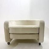 Mid-Century Modern Italian Armchairs on casters, 1970s (3 available)