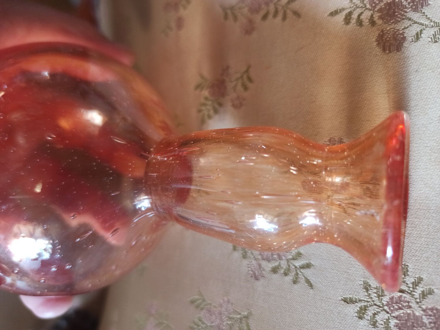 Mouth-blown glass soliflore vase