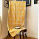 Yellow plaid cotton tablecloth ☐ 140 x 175 cm