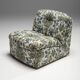 Fauteuil fleuri du milieu du siècle, Italie, années 1960