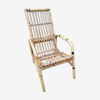 Vintage rattan armchair 50/60