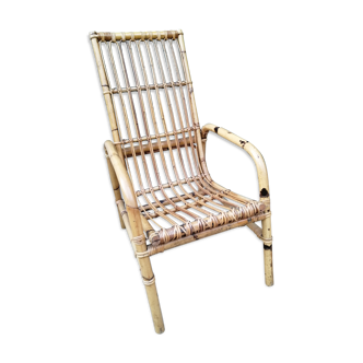 Vintage rattan armchair 50/60