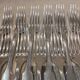 11 silver-plated table forks by Christofle Cluny with stripes