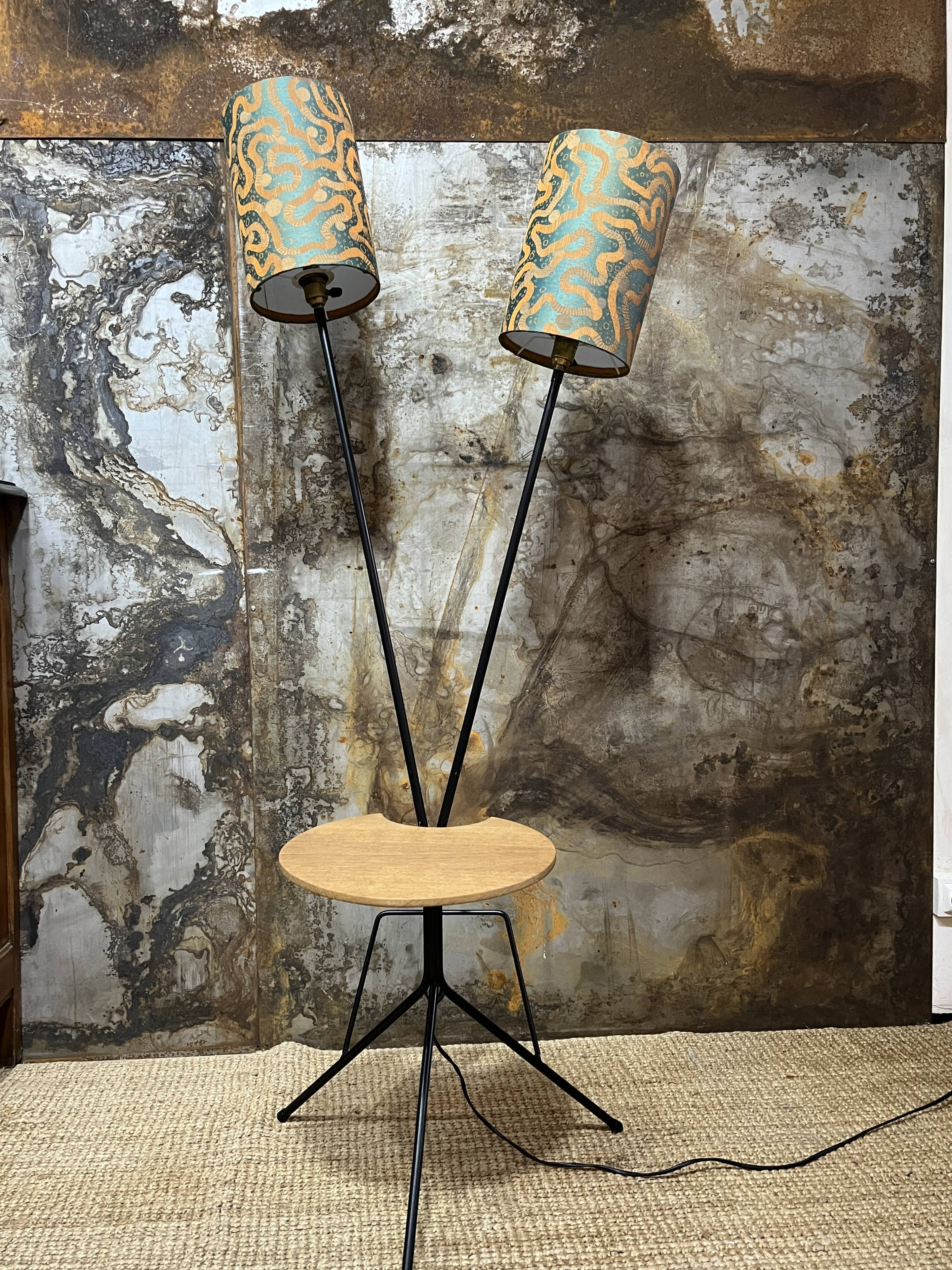 Double foot lamp compass and harness