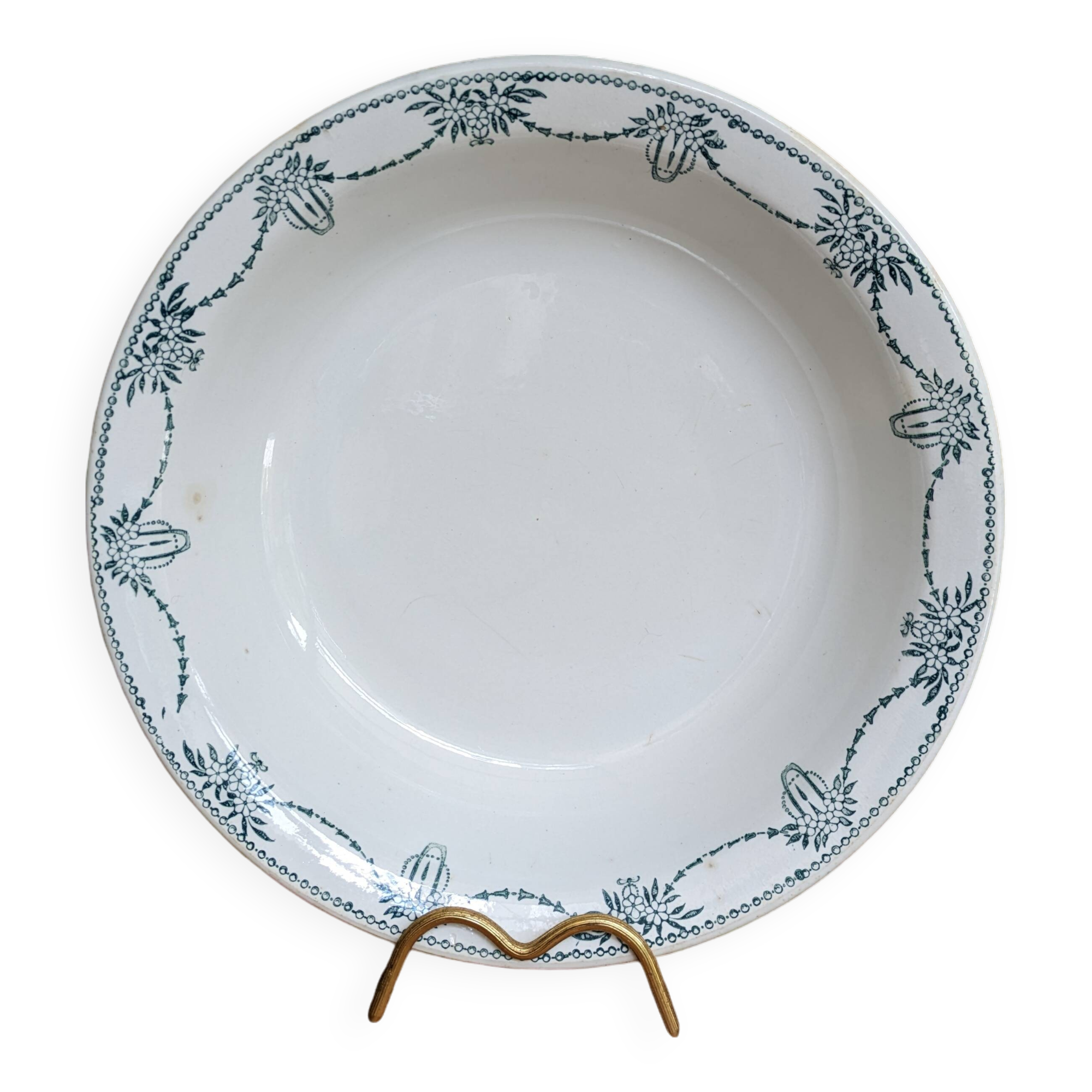 Ancien plat de service creux en céramique Moulin des loups & Hamage modèle Graciela