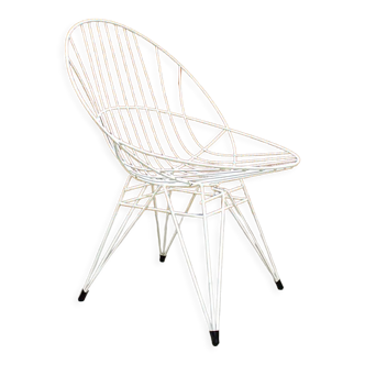 Vintage Dutch design wire chair