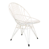 Chaise en fil de fer vintage au design hollandais