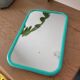 Small turquoise barber mirror