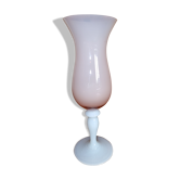 Vase vintage en opaline rose 22 cm