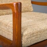 Ensemble de fauteuil à dossier haut et ottoman Senator en teck par Ole Wanscher pour Poul Jeppesen Collectors, Cado, années 1960