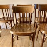 set of 6 bentwood bistro chairs from the 1950s