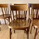 ensemble de 6 chaises bistrot en bois courbé années 50