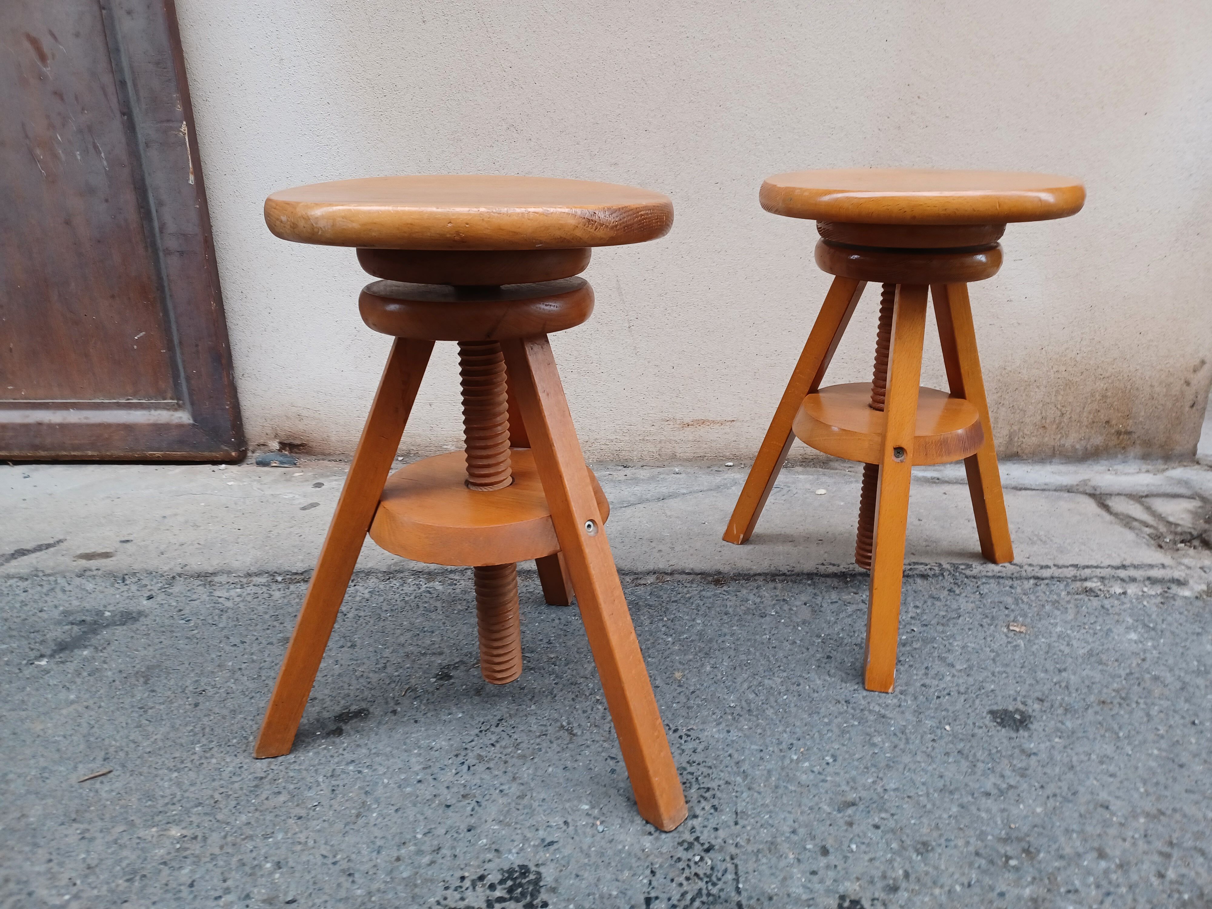 Pair of workshop stools