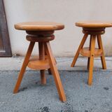 Pair of workshop stools