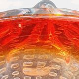 Vintage empty pocket ashtray bubble glass