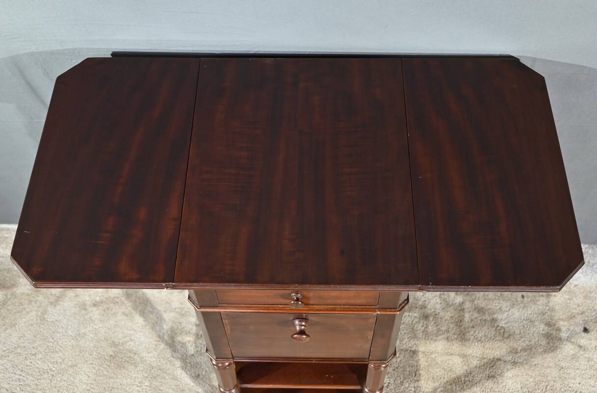 Small mahogany shuttered table, maison lemarchand, a. lemoine – mid-19th century