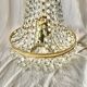 Hot air balloon pendant with glass tassels and gold frame
