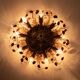 Banci Firenze sunburst flush mount / wall lamp - antique gold painted